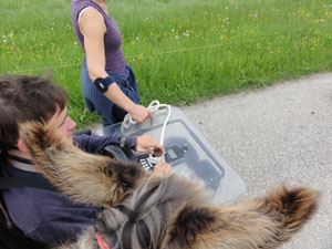 Eselwanderung mit Rollstuhlgruppe